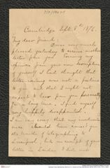 Nachlass Franz Steindachner, Brief von F. A. Gooch an Franz Steindachner (08.09.1876), Inv.Nr. 170.01, Seite 1